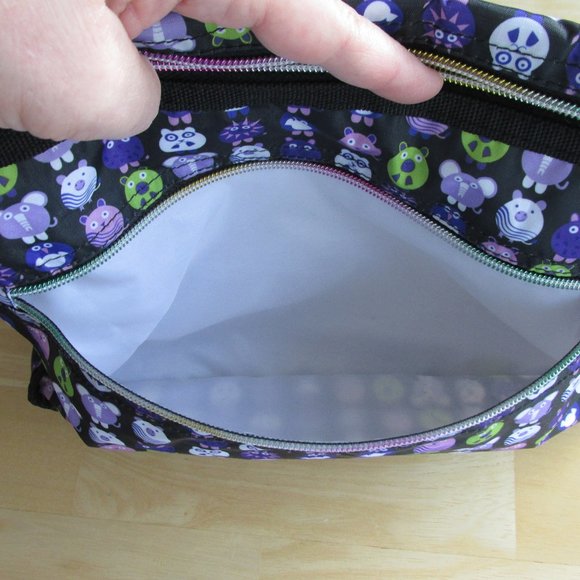 Casa di Borse Minimals Purple/Black Messenger Bag - Picture 5 of 9